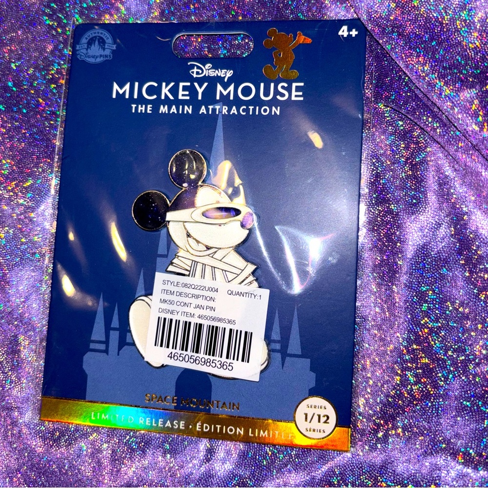 Disney Mickey Mouse The Main Attraction Space Mountain Pin